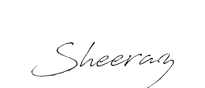 How to make Sheeraz signature? Antro_Vectra is a professional autograph style. Create handwritten signature for Sheeraz name. Sheeraz signature style 6 images and pictures png