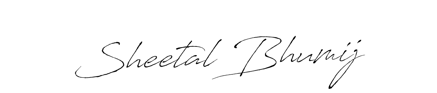 Antro_Vectra is a professional signature style that is perfect for those who want to add a touch of class to their signature. It is also a great choice for those who want to make their signature more unique. Get Sheetal Bhumij name to fancy signature for free. Sheetal Bhumij signature style 6 images and pictures png