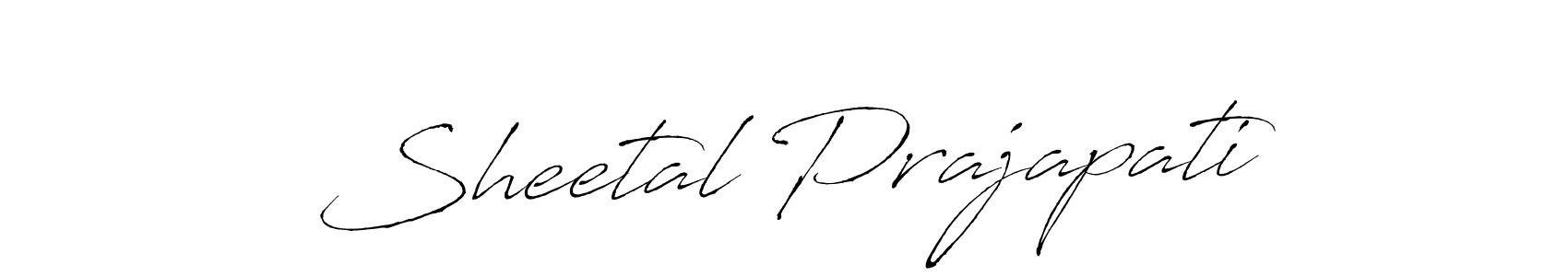 Make a short Sheetal Prajapati signature style. Manage your documents anywhere anytime using Antro_Vectra. Create and add eSignatures, submit forms, share and send files easily. Sheetal Prajapati signature style 6 images and pictures png