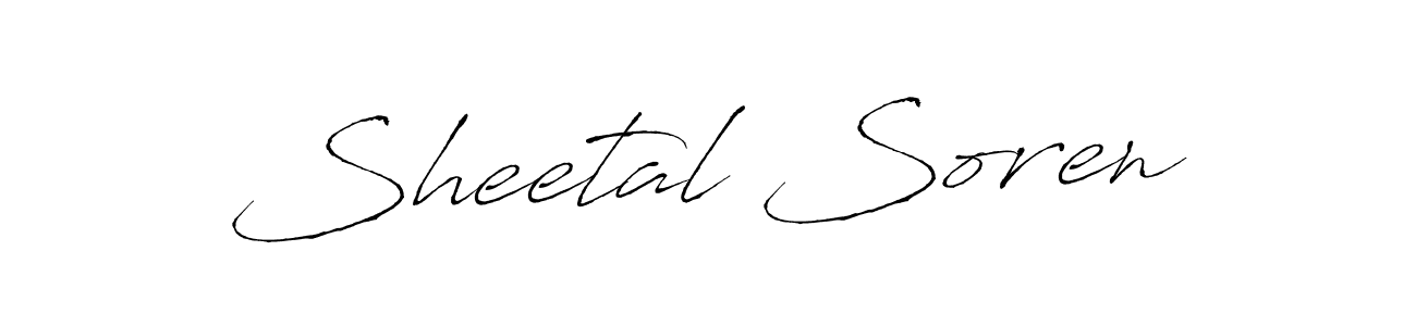 Sheetal Soren stylish signature style. Best Handwritten Sign (Antro_Vectra) for my name. Handwritten Signature Collection Ideas for my name Sheetal Soren. Sheetal Soren signature style 6 images and pictures png