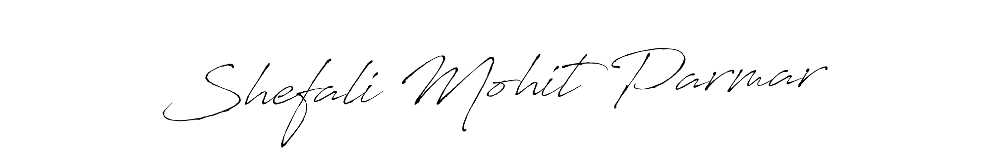 Antro_Vectra is a professional signature style that is perfect for those who want to add a touch of class to their signature. It is also a great choice for those who want to make their signature more unique. Get Shefali Mohit Parmar name to fancy signature for free. Shefali Mohit Parmar signature style 6 images and pictures png