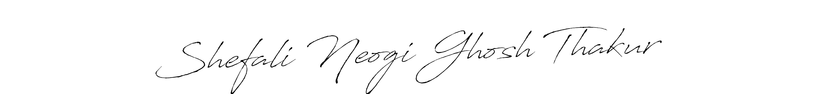 Create a beautiful signature design for name Shefali Neogi Ghosh Thakur. With this signature (Antro_Vectra) fonts, you can make a handwritten signature for free. Shefali Neogi Ghosh Thakur signature style 6 images and pictures png