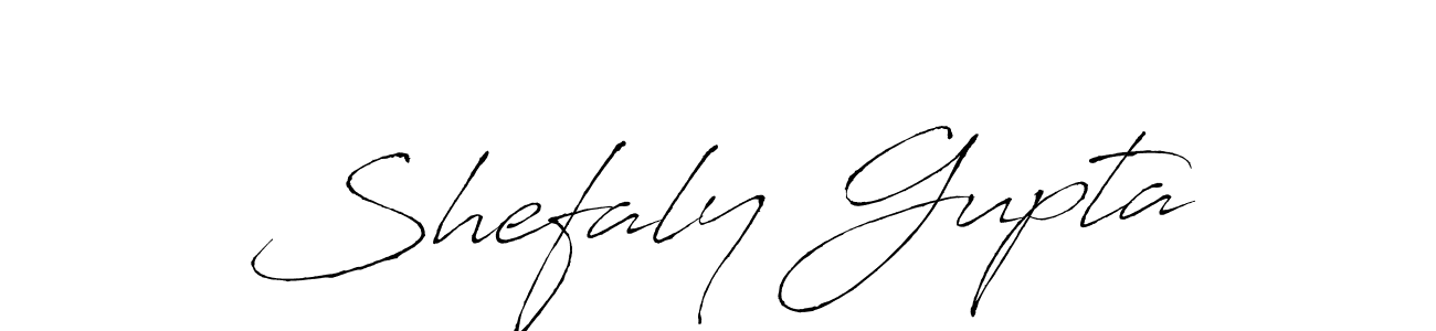 Create a beautiful signature design for name Shefaly Gupta. With this signature (Antro_Vectra) fonts, you can make a handwritten signature for free. Shefaly Gupta signature style 6 images and pictures png