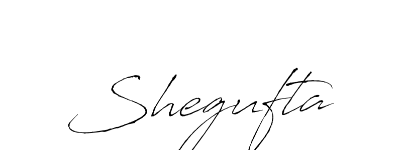 Make a beautiful signature design for name Shegufta. With this signature (Antro_Vectra) style, you can create a handwritten signature for free. Shegufta signature style 6 images and pictures png