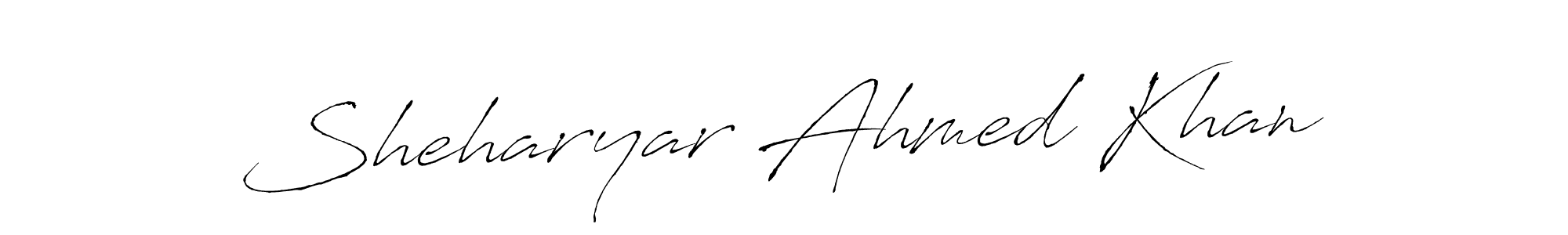 Use a signature maker to create a handwritten signature online. With this signature software, you can design (Antro_Vectra) your own signature for name Sheharyar Ahmed Khan. Sheharyar Ahmed Khan signature style 6 images and pictures png