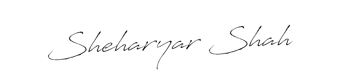 Design your own signature with our free online signature maker. With this signature software, you can create a handwritten (Antro_Vectra) signature for name Sheharyar Shah. Sheharyar Shah signature style 6 images and pictures png