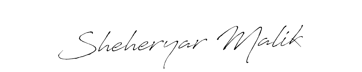 Create a beautiful signature design for name Sheheryar Malik. With this signature (Antro_Vectra) fonts, you can make a handwritten signature for free. Sheheryar Malik signature style 6 images and pictures png