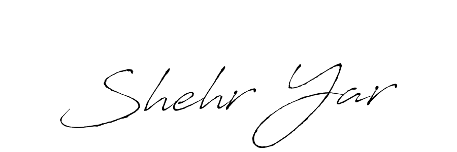 Design your own signature with our free online signature maker. With this signature software, you can create a handwritten (Antro_Vectra) signature for name Shehr Yar. Shehr Yar signature style 6 images and pictures png