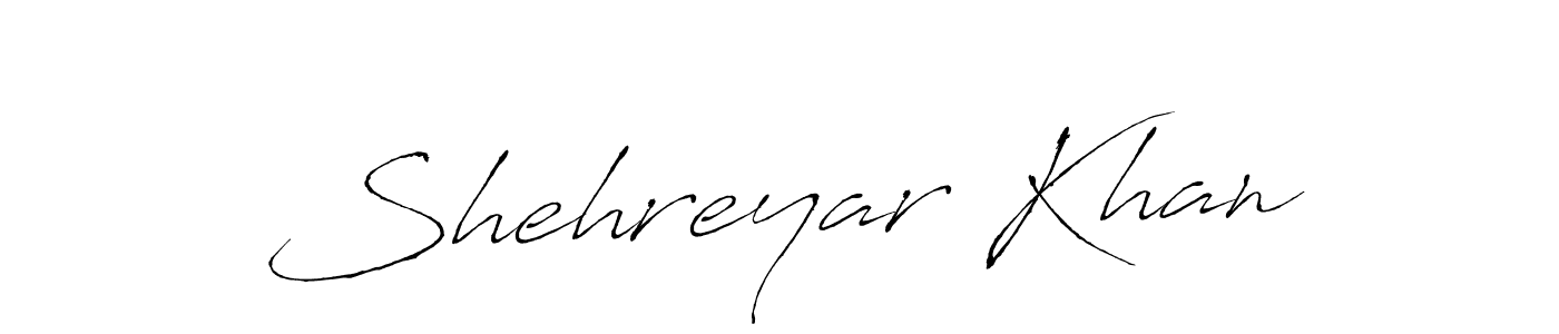 How to make Shehreyar Khan name signature. Use Antro_Vectra style for creating short signs online. This is the latest handwritten sign. Shehreyar Khan signature style 6 images and pictures png