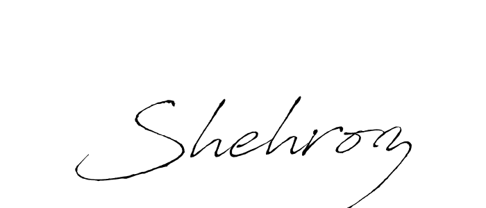 Make a beautiful signature design for name Shehroz. With this signature (Antro_Vectra) style, you can create a handwritten signature for free. Shehroz signature style 6 images and pictures png