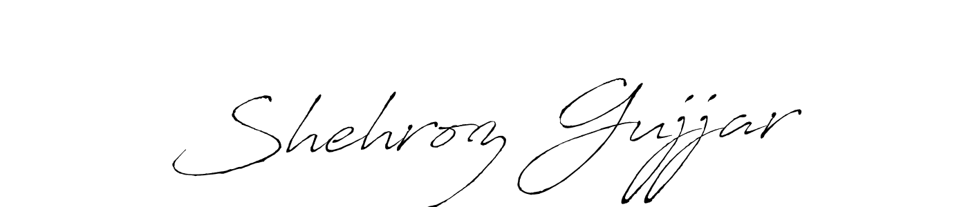 Antro_Vectra is a professional signature style that is perfect for those who want to add a touch of class to their signature. It is also a great choice for those who want to make their signature more unique. Get Shehroz Gujjar name to fancy signature for free. Shehroz Gujjar signature style 6 images and pictures png