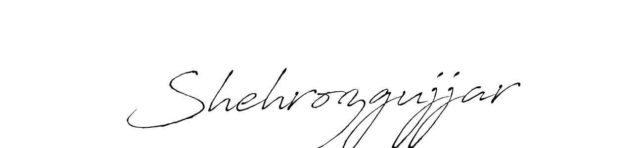 How to make Shehrozgujjar name signature. Use Antro_Vectra style for creating short signs online. This is the latest handwritten sign. Shehrozgujjar signature style 6 images and pictures png