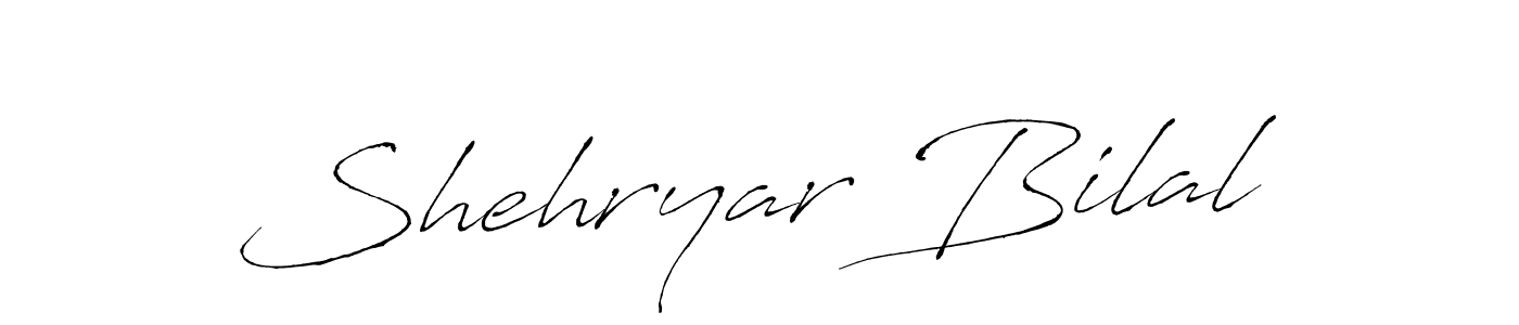 Design your own signature with our free online signature maker. With this signature software, you can create a handwritten (Antro_Vectra) signature for name Shehryar Bilal. Shehryar Bilal signature style 6 images and pictures png