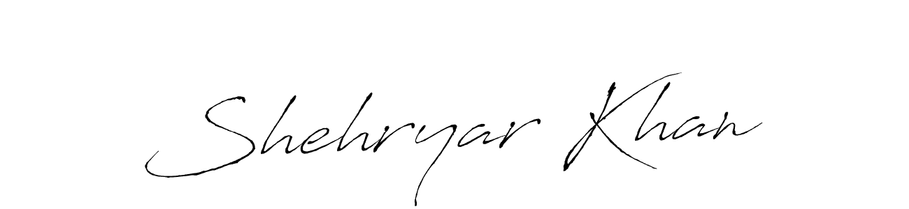 Design your own signature with our free online signature maker. With this signature software, you can create a handwritten (Antro_Vectra) signature for name Shehryar Khan. Shehryar Khan signature style 6 images and pictures png