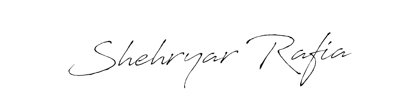 Design your own signature with our free online signature maker. With this signature software, you can create a handwritten (Antro_Vectra) signature for name Shehryar Rafia. Shehryar Rafia signature style 6 images and pictures png