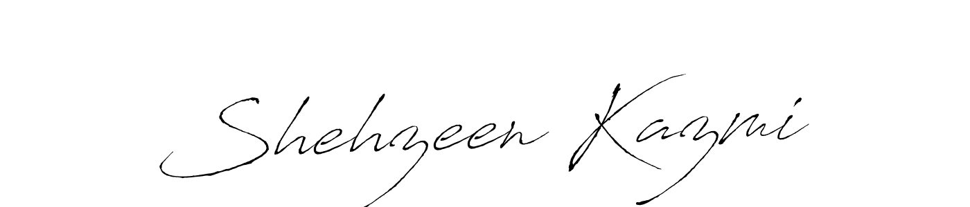 Antro_Vectra is a professional signature style that is perfect for those who want to add a touch of class to their signature. It is also a great choice for those who want to make their signature more unique. Get Shehzeen Kazmi name to fancy signature for free. Shehzeen Kazmi signature style 6 images and pictures png