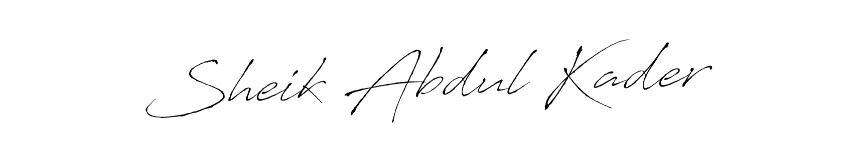 Make a beautiful signature design for name Sheik Abdul Kader. With this signature (Antro_Vectra) style, you can create a handwritten signature for free. Sheik Abdul Kader signature style 6 images and pictures png