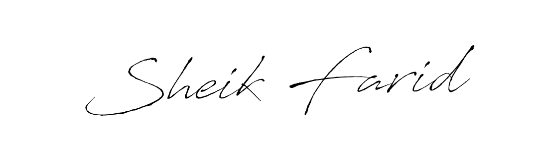 Design your own signature with our free online signature maker. With this signature software, you can create a handwritten (Antro_Vectra) signature for name Sheik Farid. Sheik Farid signature style 6 images and pictures png