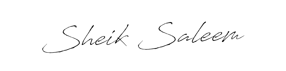 Sheik Saleem stylish signature style. Best Handwritten Sign (Antro_Vectra) for my name. Handwritten Signature Collection Ideas for my name Sheik Saleem. Sheik Saleem signature style 6 images and pictures png