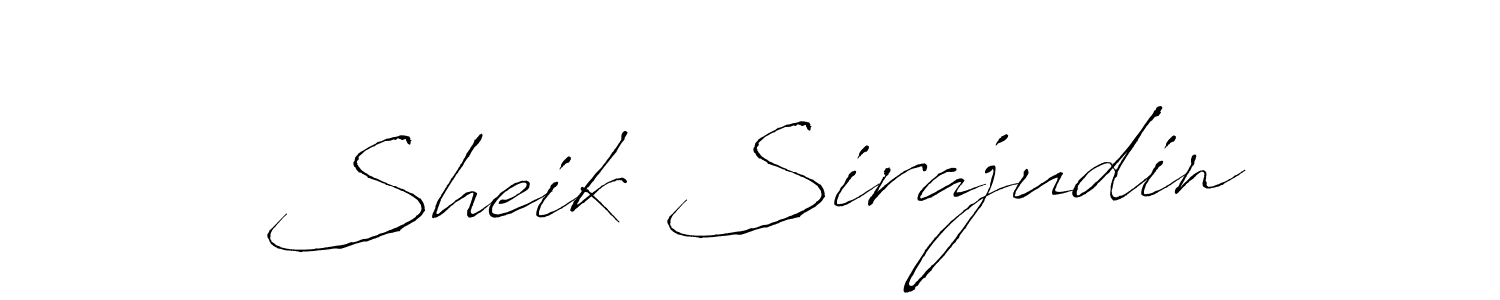 Sheik Sirajudin stylish signature style. Best Handwritten Sign (Antro_Vectra) for my name. Handwritten Signature Collection Ideas for my name Sheik Sirajudin. Sheik Sirajudin signature style 6 images and pictures png