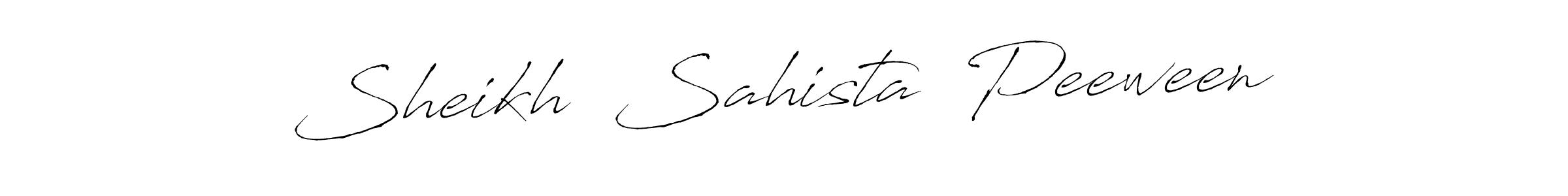 Make a beautiful signature design for name Sheikh  Sahista  Peeween. With this signature (Antro_Vectra) style, you can create a handwritten signature for free. Sheikh  Sahista  Peeween signature style 6 images and pictures png