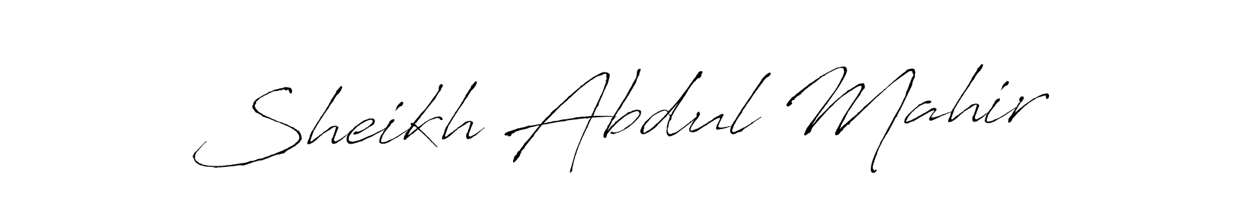 Also we have Sheikh Abdul Mahir name is the best signature style. Create professional handwritten signature collection using Antro_Vectra autograph style. Sheikh Abdul Mahir signature style 6 images and pictures png