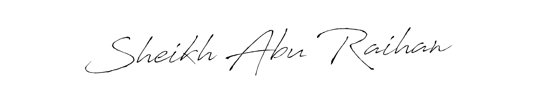 Create a beautiful signature design for name Sheikh Abu Raihan. With this signature (Antro_Vectra) fonts, you can make a handwritten signature for free. Sheikh Abu Raihan signature style 6 images and pictures png
