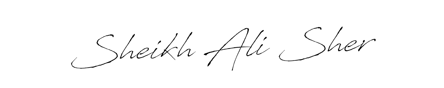 The best way (Antro_Vectra) to make a short signature is to pick only two or three words in your name. The name Sheikh Ali Sher include a total of six letters. For converting this name. Sheikh Ali Sher signature style 6 images and pictures png