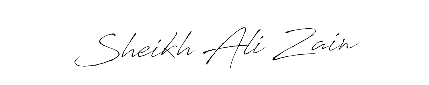 Sheikh Ali Zain stylish signature style. Best Handwritten Sign (Antro_Vectra) for my name. Handwritten Signature Collection Ideas for my name Sheikh Ali Zain. Sheikh Ali Zain signature style 6 images and pictures png
