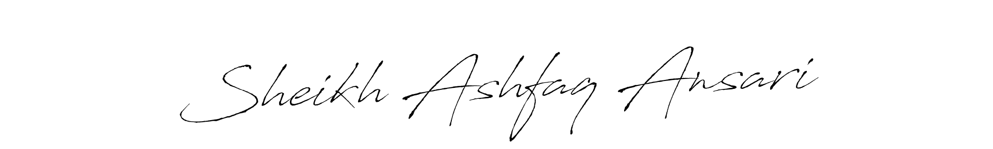 Sheikh Ashfaq Ansari stylish signature style. Best Handwritten Sign (Antro_Vectra) for my name. Handwritten Signature Collection Ideas for my name Sheikh Ashfaq Ansari. Sheikh Ashfaq Ansari signature style 6 images and pictures png