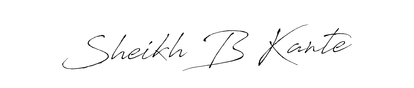 It looks lik you need a new signature style for name Sheikh B Kante. Design unique handwritten (Antro_Vectra) signature with our free signature maker in just a few clicks. Sheikh B Kante signature style 6 images and pictures png