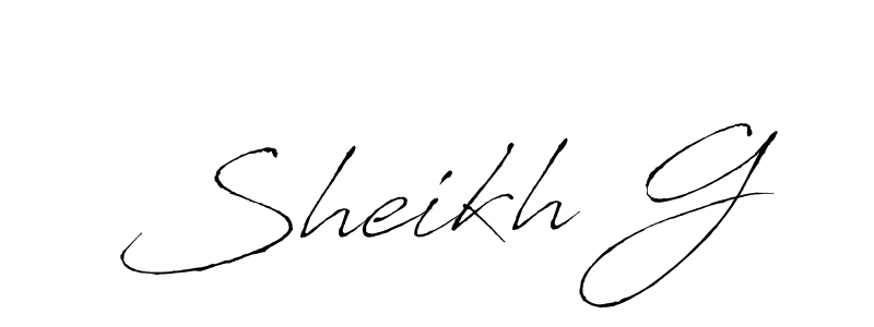 Use a signature maker to create a handwritten signature online. With this signature software, you can design (Antro_Vectra) your own signature for name Sheikh G. Sheikh G signature style 6 images and pictures png