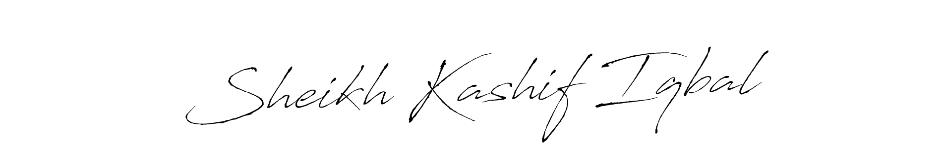 Create a beautiful signature design for name Sheikh Kashif Iqbal. With this signature (Antro_Vectra) fonts, you can make a handwritten signature for free. Sheikh Kashif Iqbal signature style 6 images and pictures png