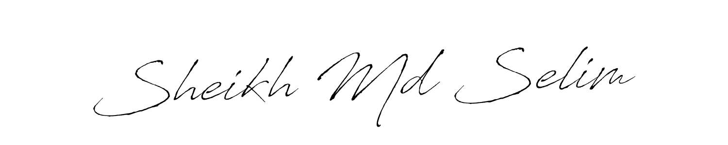 Design your own signature with our free online signature maker. With this signature software, you can create a handwritten (Antro_Vectra) signature for name Sheikh Md Selim. Sheikh Md Selim signature style 6 images and pictures png