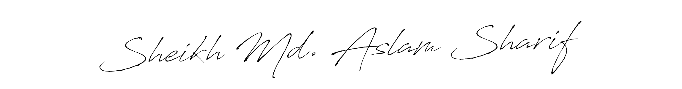 How to make Sheikh Md. Aslam Sharif signature? Antro_Vectra is a professional autograph style. Create handwritten signature for Sheikh Md. Aslam Sharif name. Sheikh Md. Aslam Sharif signature style 6 images and pictures png