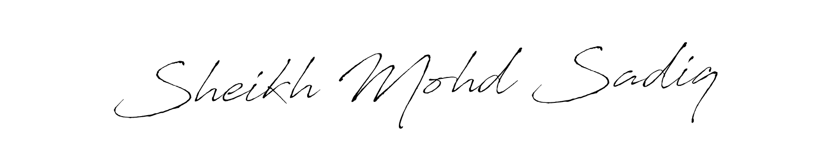 Design your own signature with our free online signature maker. With this signature software, you can create a handwritten (Antro_Vectra) signature for name Sheikh Mohd Sadiq. Sheikh Mohd Sadiq signature style 6 images and pictures png