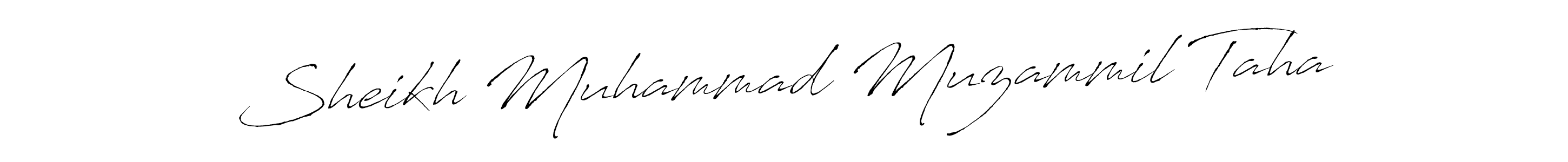 Sheikh Muhammad Muzammil Taha stylish signature style. Best Handwritten Sign (Antro_Vectra) for my name. Handwritten Signature Collection Ideas for my name Sheikh Muhammad Muzammil Taha. Sheikh Muhammad Muzammil Taha signature style 6 images and pictures png