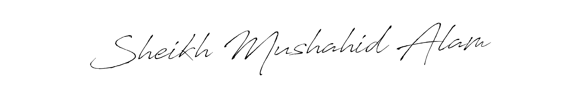 This is the best signature style for the Sheikh Mushahid Alam name. Also you like these signature font (Antro_Vectra). Mix name signature. Sheikh Mushahid Alam signature style 6 images and pictures png