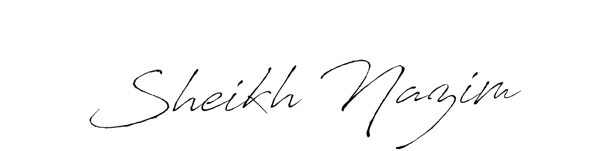 Sheikh Nazim stylish signature style. Best Handwritten Sign (Antro_Vectra) for my name. Handwritten Signature Collection Ideas for my name Sheikh Nazim. Sheikh Nazim signature style 6 images and pictures png