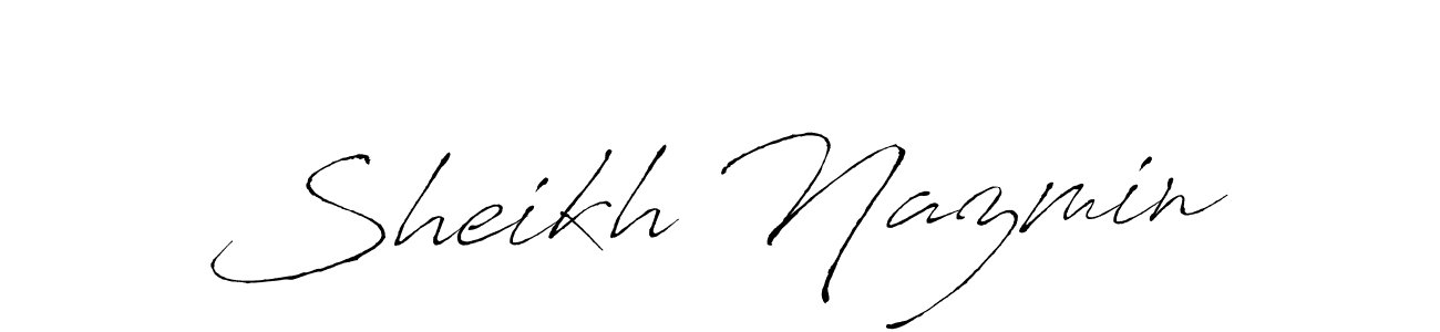 Antro_Vectra is a professional signature style that is perfect for those who want to add a touch of class to their signature. It is also a great choice for those who want to make their signature more unique. Get Sheikh Nazmin name to fancy signature for free. Sheikh Nazmin signature style 6 images and pictures png