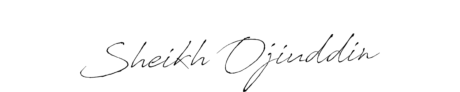 Make a beautiful signature design for name Sheikh Ojiuddin. With this signature (Antro_Vectra) style, you can create a handwritten signature for free. Sheikh Ojiuddin signature style 6 images and pictures png