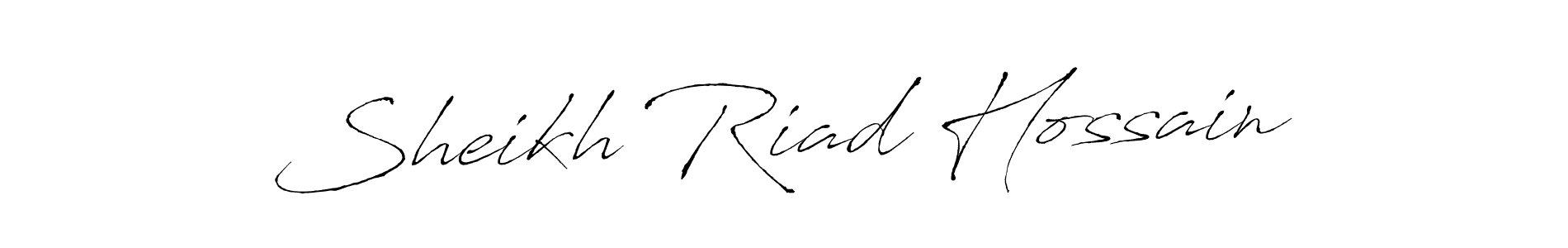 Make a beautiful signature design for name Sheikh Riad Hossain. With this signature (Antro_Vectra) style, you can create a handwritten signature for free. Sheikh Riad Hossain signature style 6 images and pictures png