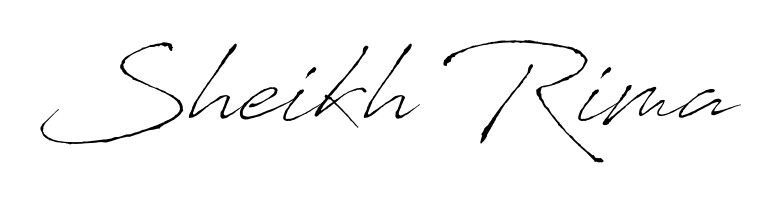 Express your personality with a custom Sheikh Rima signature crafted with Antro_Vectra typography. Free transparent PNG download available. Sheikh Rima signature style 6 images and pictures png