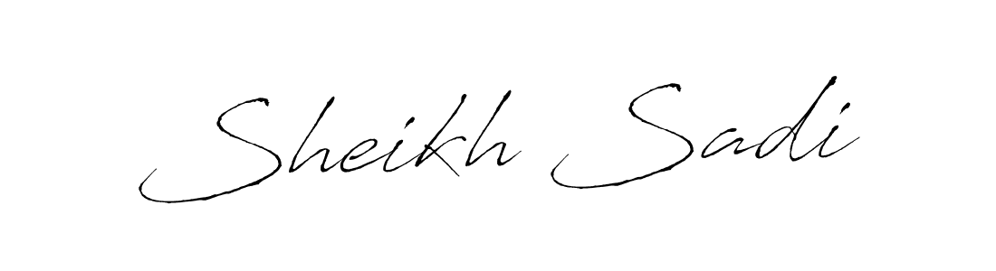 Use a signature maker to create a handwritten signature online. With this signature software, you can design (Antro_Vectra) your own signature for name Sheikh Sadi. Sheikh Sadi signature style 6 images and pictures png