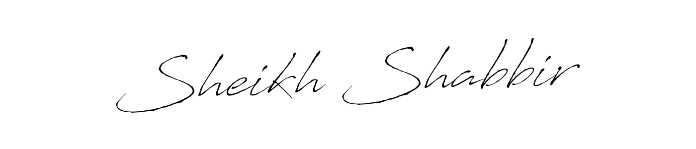 How to make Sheikh Shabbir name signature. Use Antro_Vectra style for creating short signs online. This is the latest handwritten sign. Sheikh Shabbir signature style 6 images and pictures png