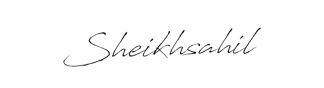 The best way (Antro_Vectra) to make a short signature is to pick only two or three words in your name. The name Sheikhsahil include a total of six letters. For converting this name. Sheikhsahil signature style 6 images and pictures png