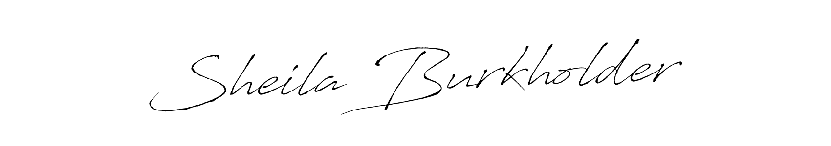 Make a beautiful signature design for name Sheila Burkholder. With this signature (Antro_Vectra) style, you can create a handwritten signature for free. Sheila Burkholder signature style 6 images and pictures png