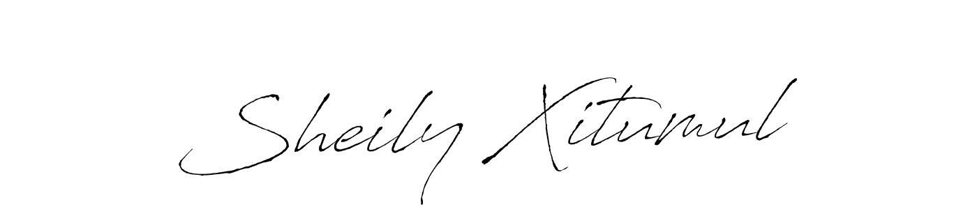 Also we have Sheily Xitumul name is the best signature style. Create professional handwritten signature collection using Antro_Vectra autograph style. Sheily Xitumul signature style 6 images and pictures png