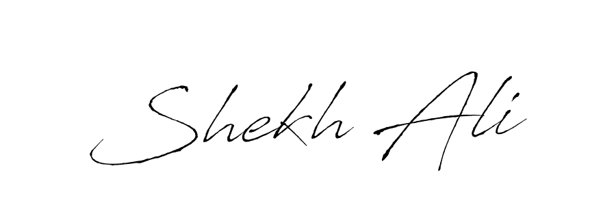 Create a beautiful signature design for name Shekh Ali. With this signature (Antro_Vectra) fonts, you can make a handwritten signature for free. Shekh Ali signature style 6 images and pictures png