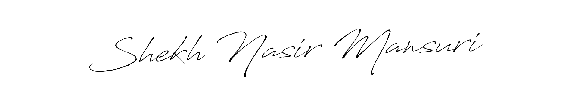 Create a beautiful signature design for name Shekh Nasir Mansuri. With this signature (Antro_Vectra) fonts, you can make a handwritten signature for free. Shekh Nasir Mansuri signature style 6 images and pictures png